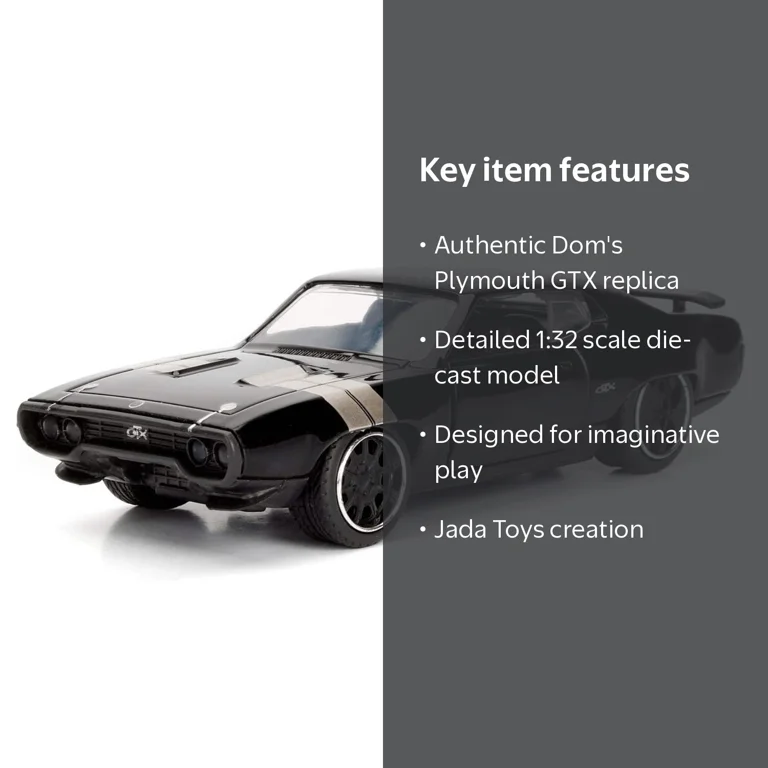 Fast & Furious 8 - 1:32 Dom's Plymouth GTX Die-Cast Car - Walmart.com