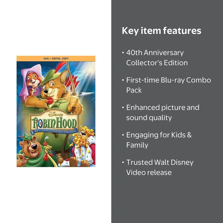 Disney's Robin Hood Movie (DVD) - 40th Anniversary Edition for