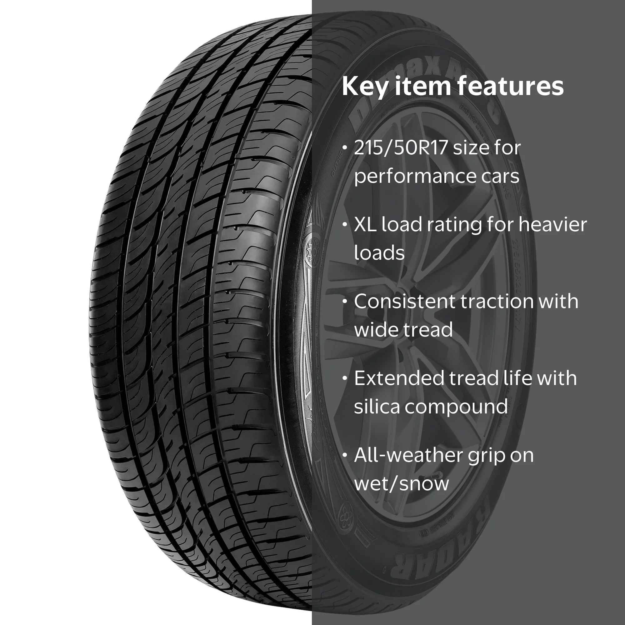Radar Dimax AS-8 All Season 215/50R17 95W XL Passenger Tire