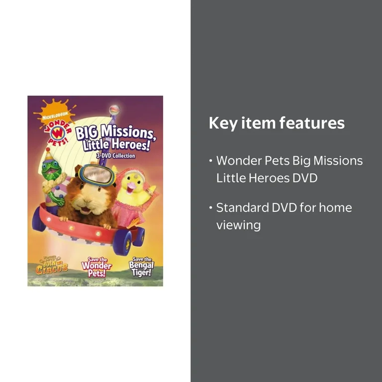 【中古】「非常に良い」Big Missions Little Heroes: 3 DVD Collection [Import] Wonder Pets: Big Missions, Little Heroes (DVD) - Walmart.com