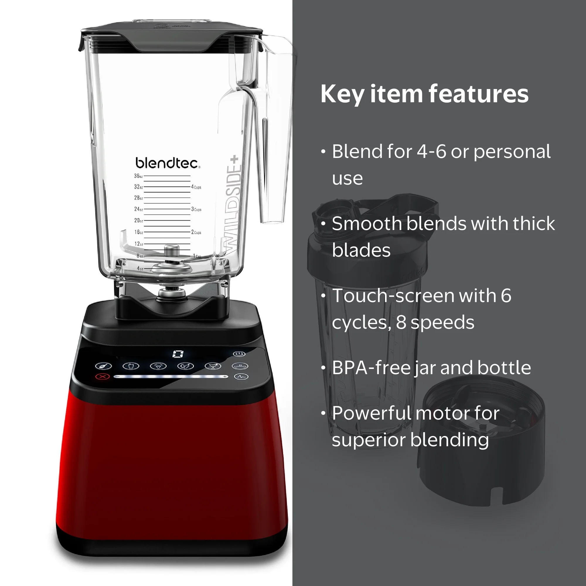 Blendtec Designer Series Blender - WildSide+ Jar (90 oz) and