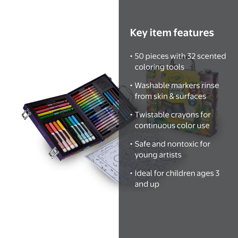 Crayola Silly Scents Mini Art Case: Creative Activity Crayon Kit