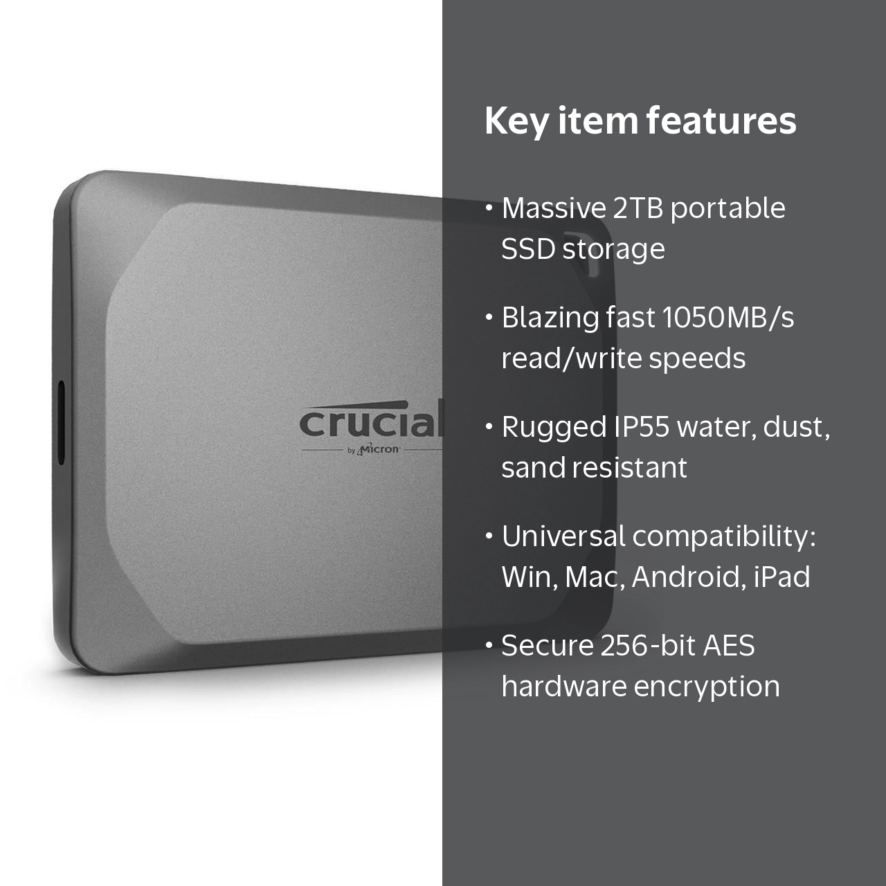Crucial, Portable SSD, X9 Pro 2TB, High Speed Storage - Walmart.com