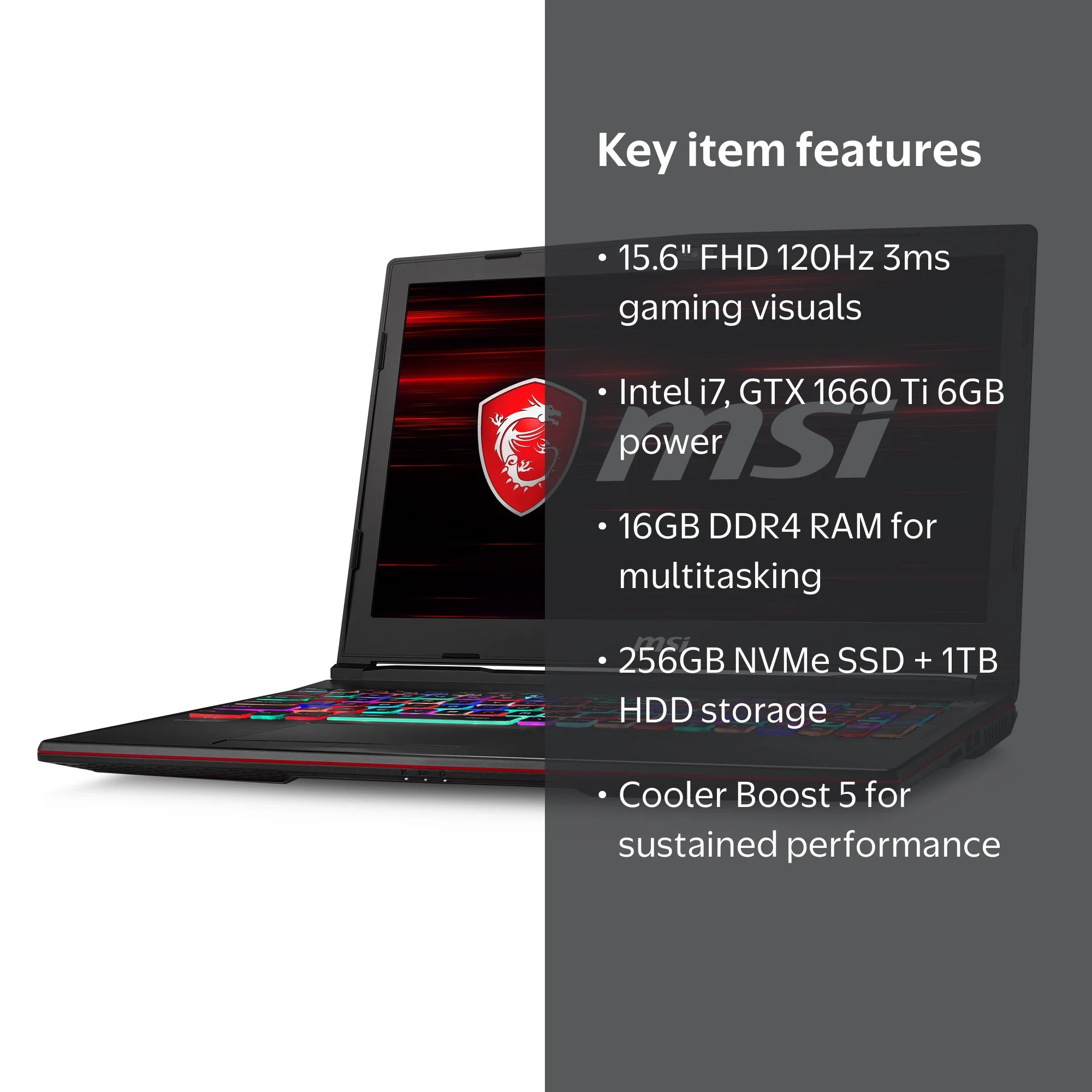 MSI GL63 9SDK-879 Gaming Laptop, 15.6