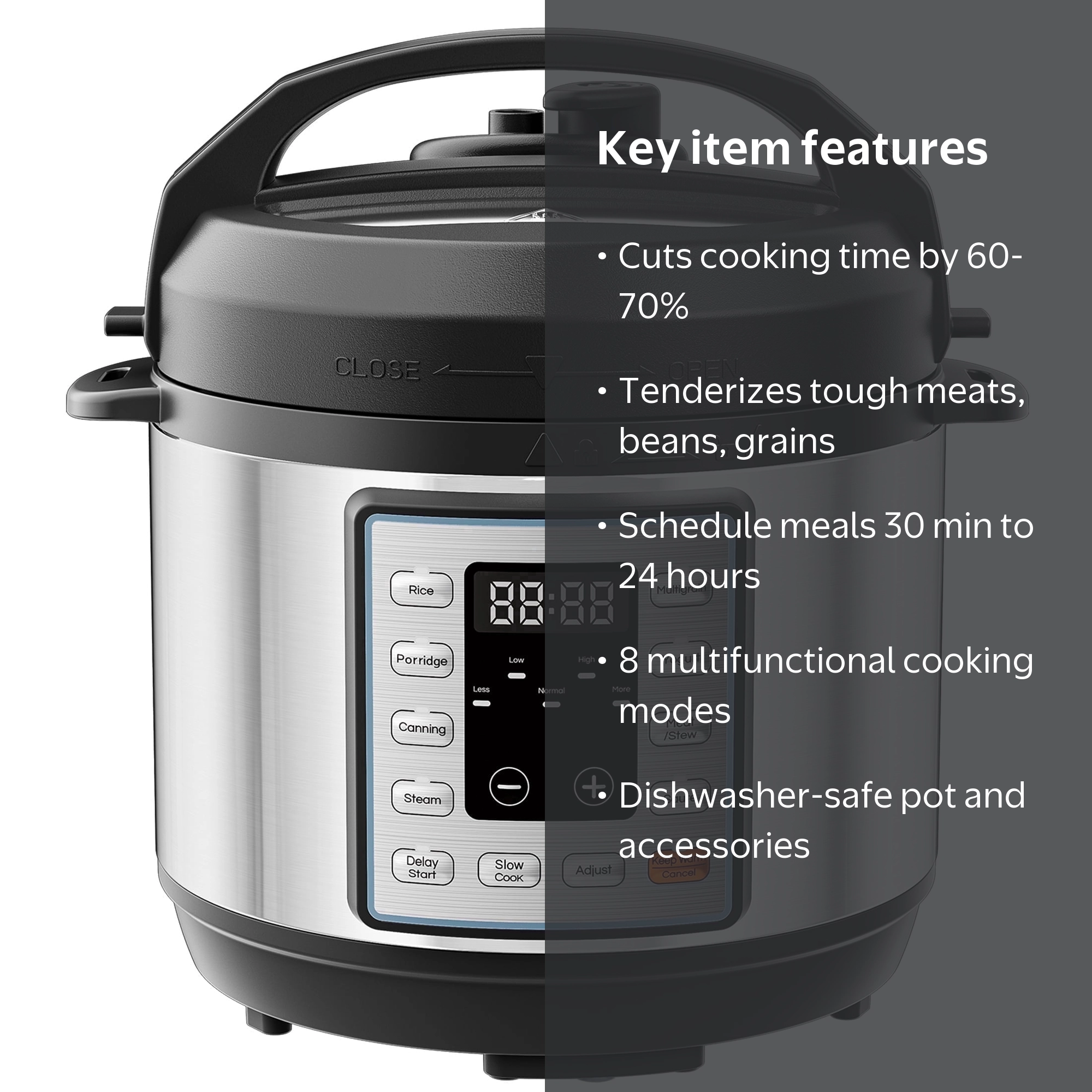 edx 3 Quart Electric Pressure Cooker,Multi-Function Features