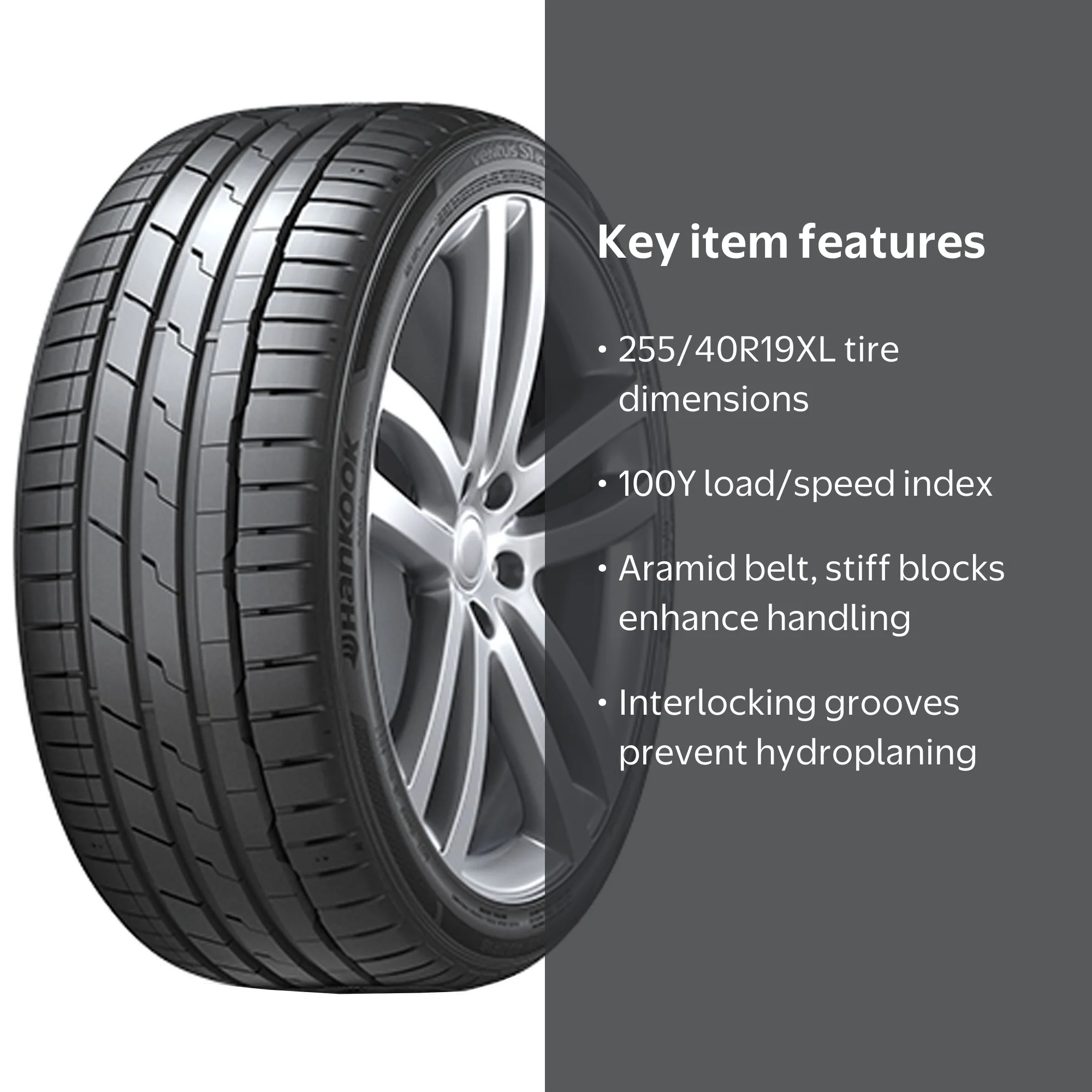 Hankook Ventus S1 evo3 K127 255/40R19XL 100Y - Walmart.com