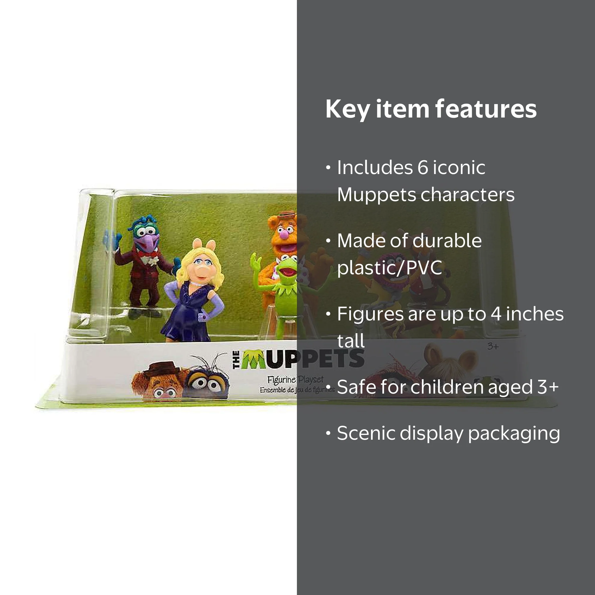 The Muppets Action Figurine Toy Playset 6pcs with Kermit and