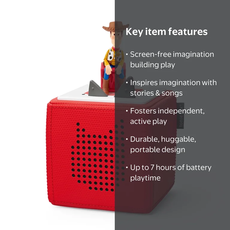 tonies Disney Toniebox 1 Screen-Free Audio Player Starter Set with