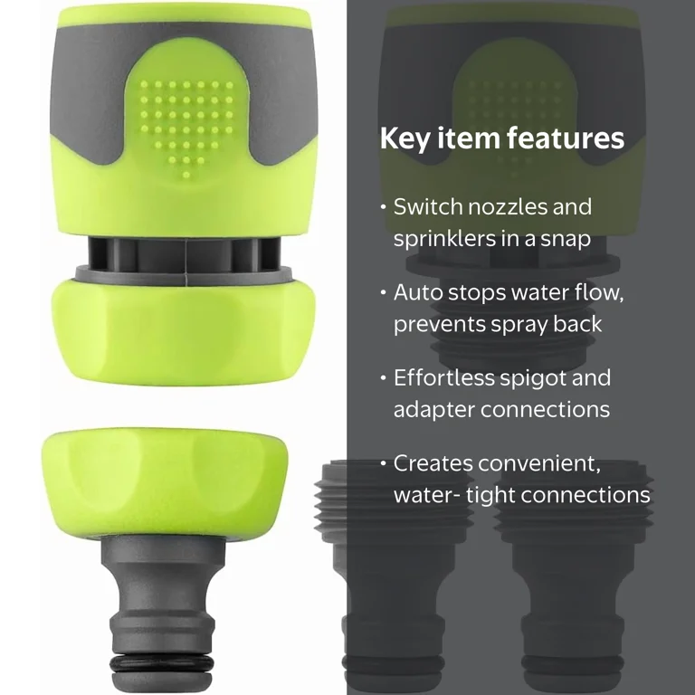 Flexzilla Quick-Connect Garden Hose Fittings Kit, 5-Piece, Flow
