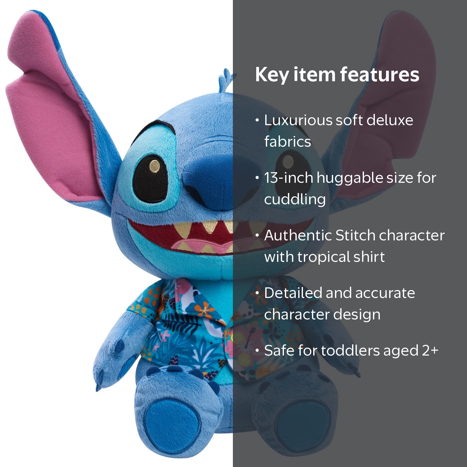Disney's Lilo & Stitch Plushie 13-Inch Large Stitch with Tropical