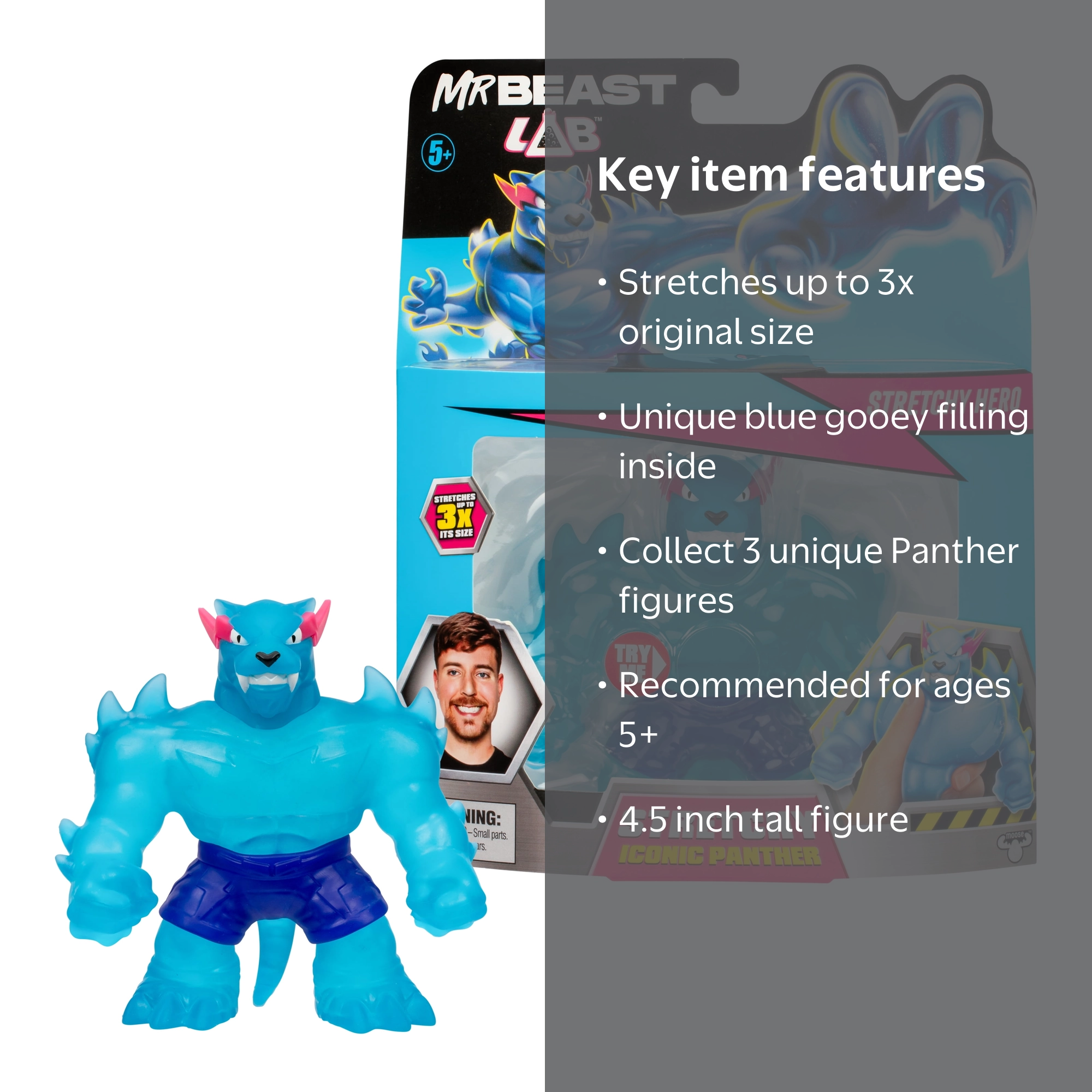 MrBeast Lab Heroes of Goo Jit Zu Goo Iconic Panther Action Figure