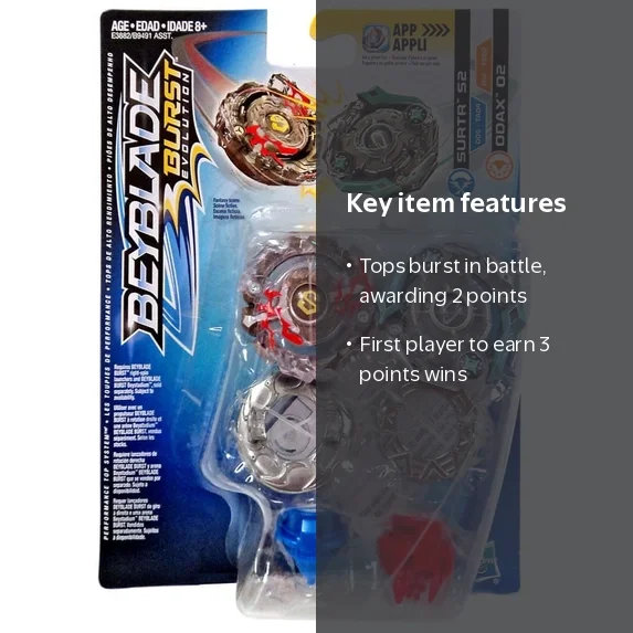Beyblade, Dual Pack, Surtr S2 & Odax O2, Can Burst in Battle