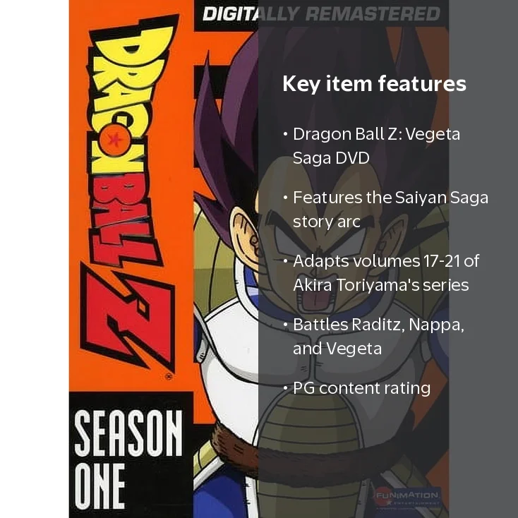 Universal Studios, Dragon Ball Z: Season 1 - Vegeta Saga DVD