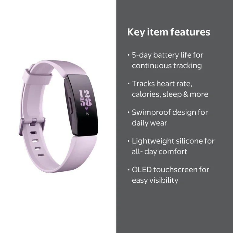 Fitbit Inspire HR, Fitness Tracker with Heart Rate, Sleep Monitor