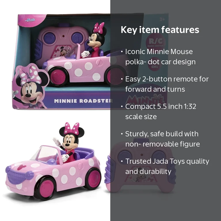 disney junior minnie mouse roadster remote control car