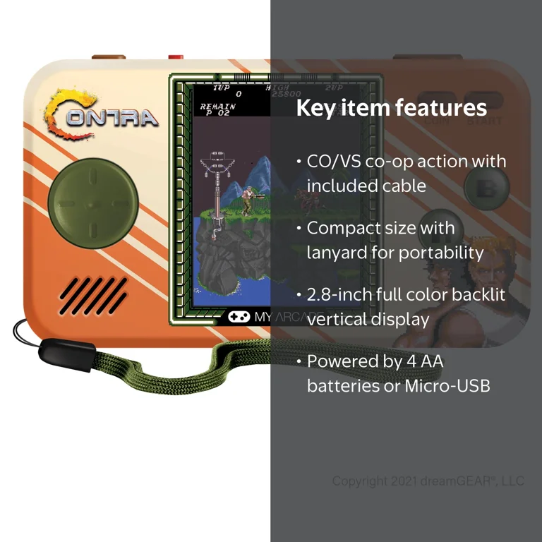 My Arcade - Contra Pocket Player Handheld Portable Game System