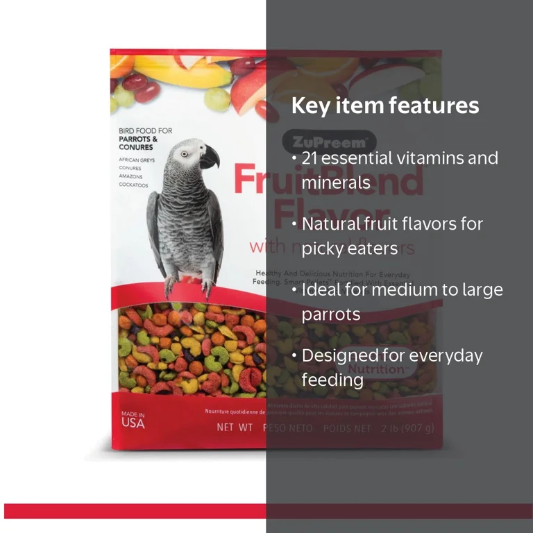 ZuPreem¬Æ FruitBlend¬Æ Bird Food for Med/Large Birds - Walmart.com