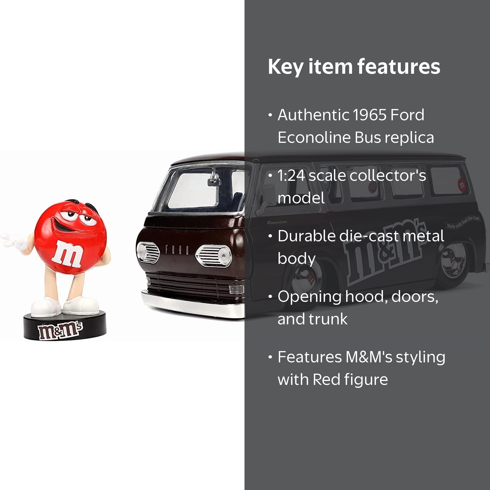 Jada Toys M&M's 1:24 Scale 1965 Ford Econoline Die-Cast Vehicle