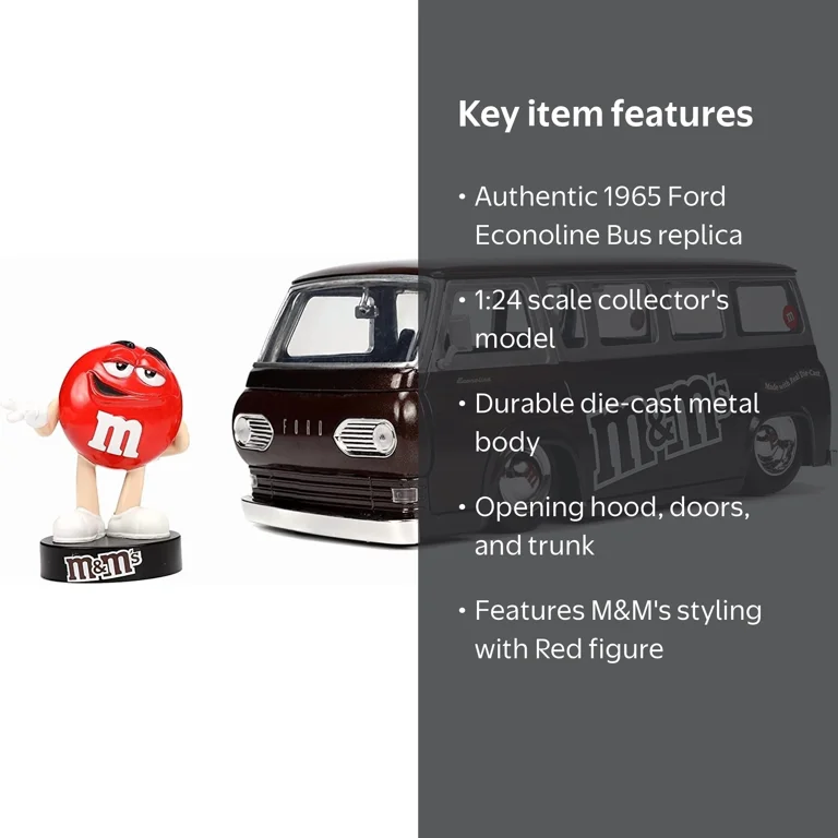 Jada Toys M&M's 1:24 Scale 1965 Ford Econoline Die-Cast Vehicle