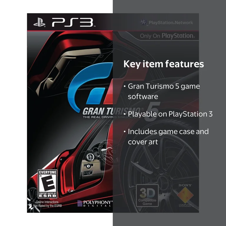 こうめ☆PS3(250GB)とPS3グランツーリスモ5 Sony, Gran Turismo 5 - PlayStation 3 Video Game - Walmart.com