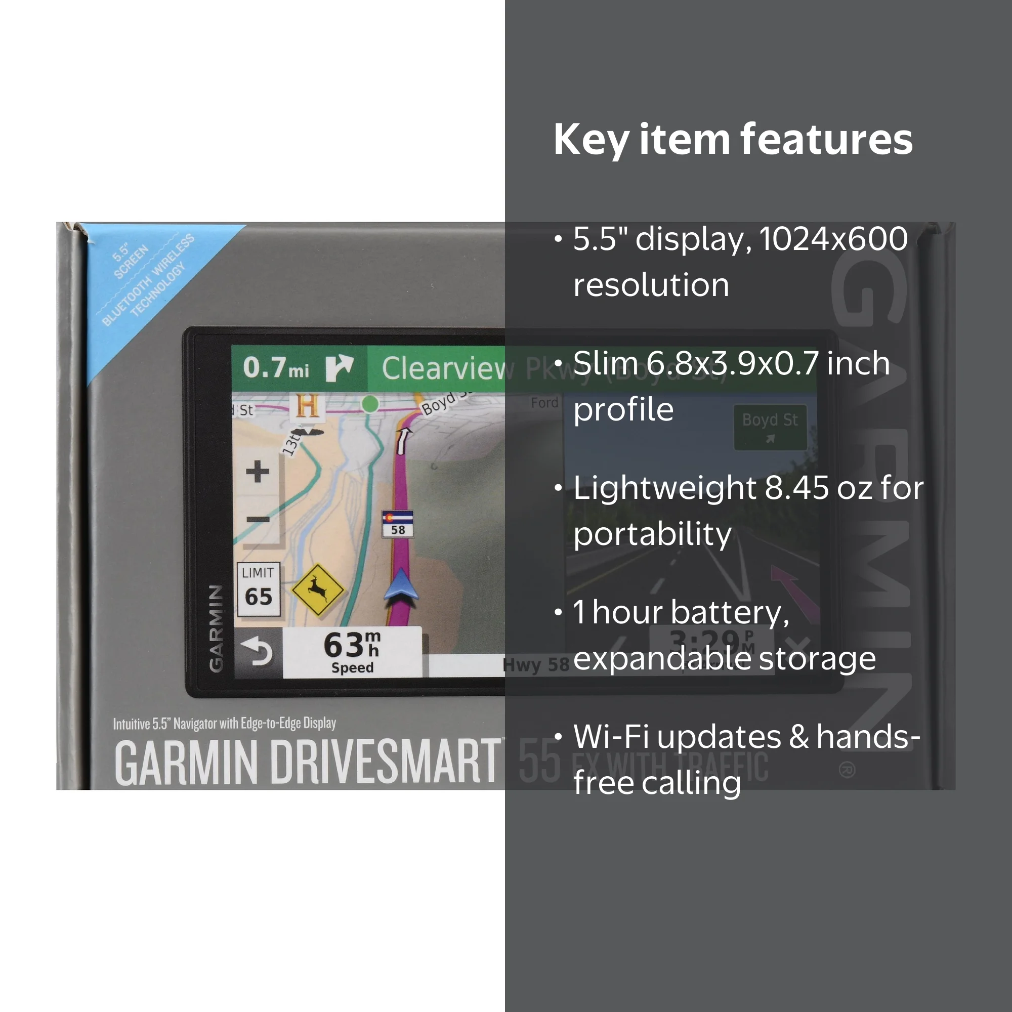 Garmin DriveSmart 55 EX GPS Navigator with Traffic (Latest Model