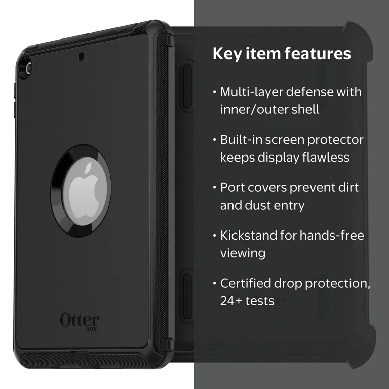 OtterBox, Defender Series Case, Apple iPad mini (5th Gen) Black