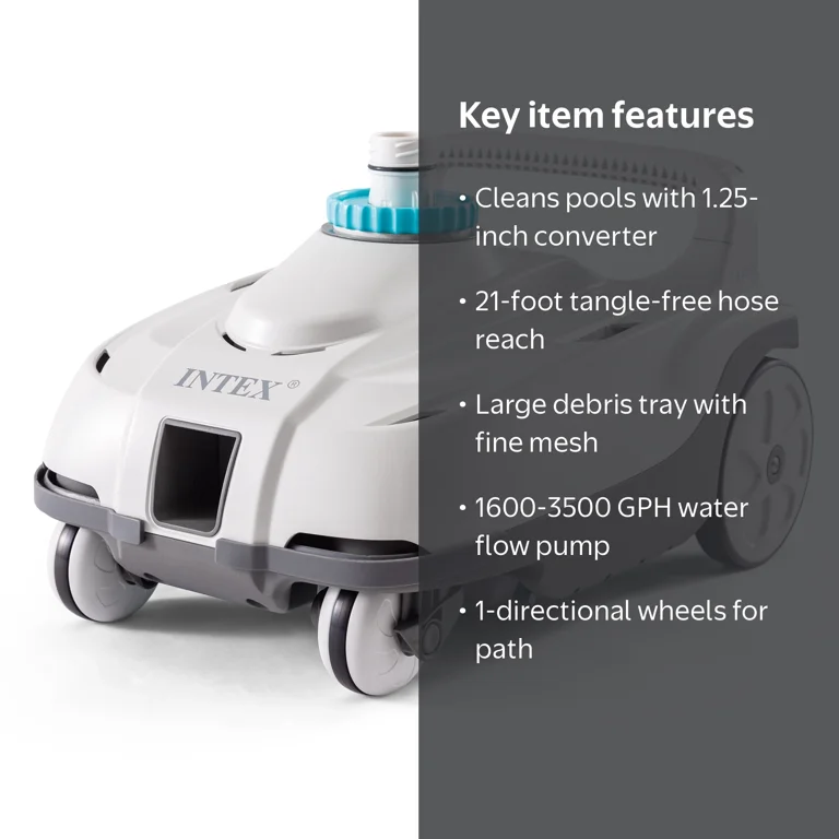 Intex, Pressure Side Pool Cleaner, Auto Vacuum with Hose - Walmart.com
