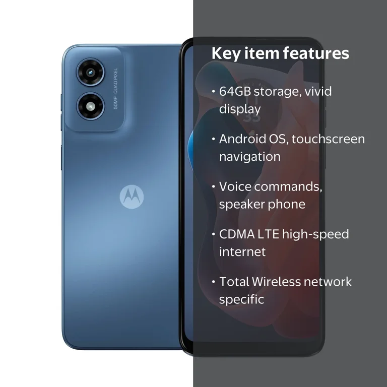 TOTAL WIRELESS MOTOROLA MOTO G PLAY, 64GB, CDMA LTE, BLUE
