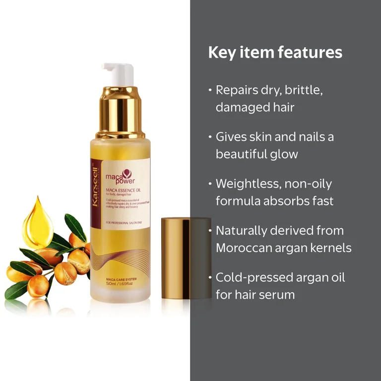 Karseell Moroccan Argan Oil for Hair Healing, Cold Pressed, 50ml