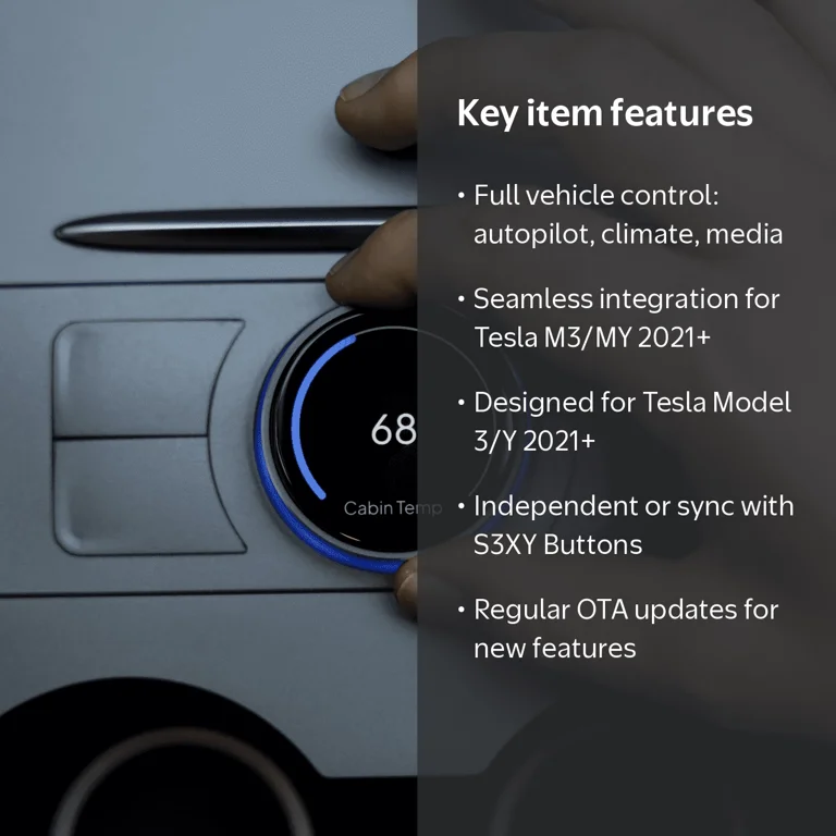 S3XY Knob by Enhance Auto - Smart Controller for Tesla Model 3 S3XY Knob by Enhance Auto - Smart Controller for Tesla Model 3