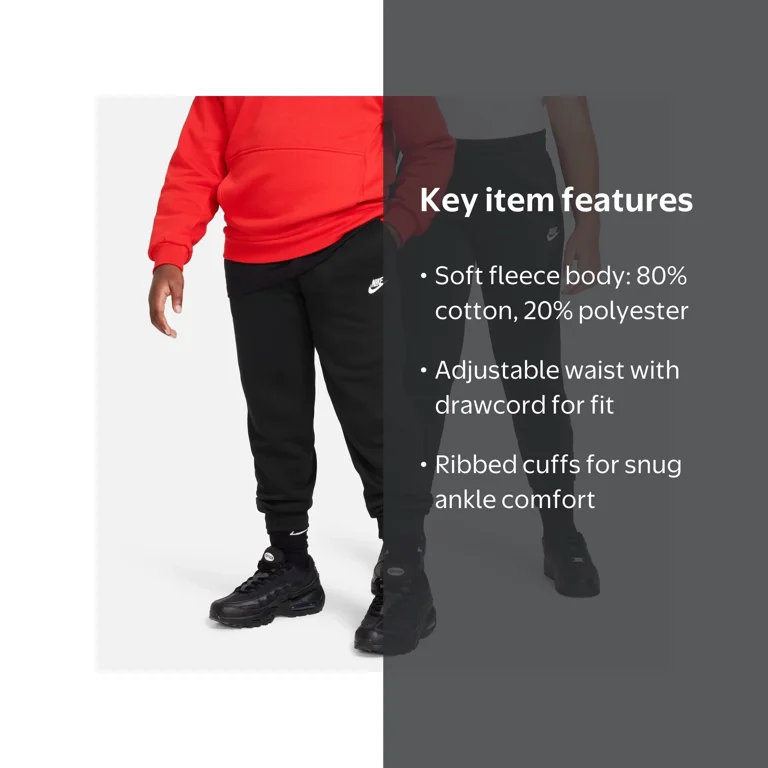 Boys 8-20 Nike Club Fleece Joggers Color: Black Size: LARGE