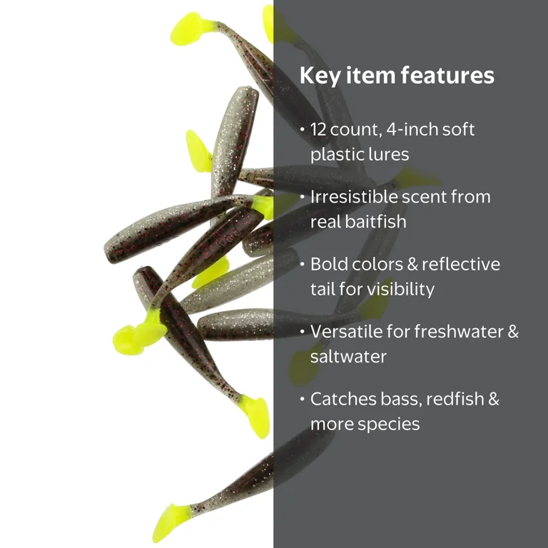 D.O.A. C.A.L. Shad Tail Pack, Figi Chix, 12 Count - Walmart.com
