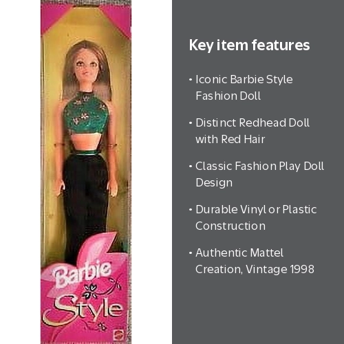 Barbie Style Fashion Avenue Redhead Doll 1998 Mattel 20768