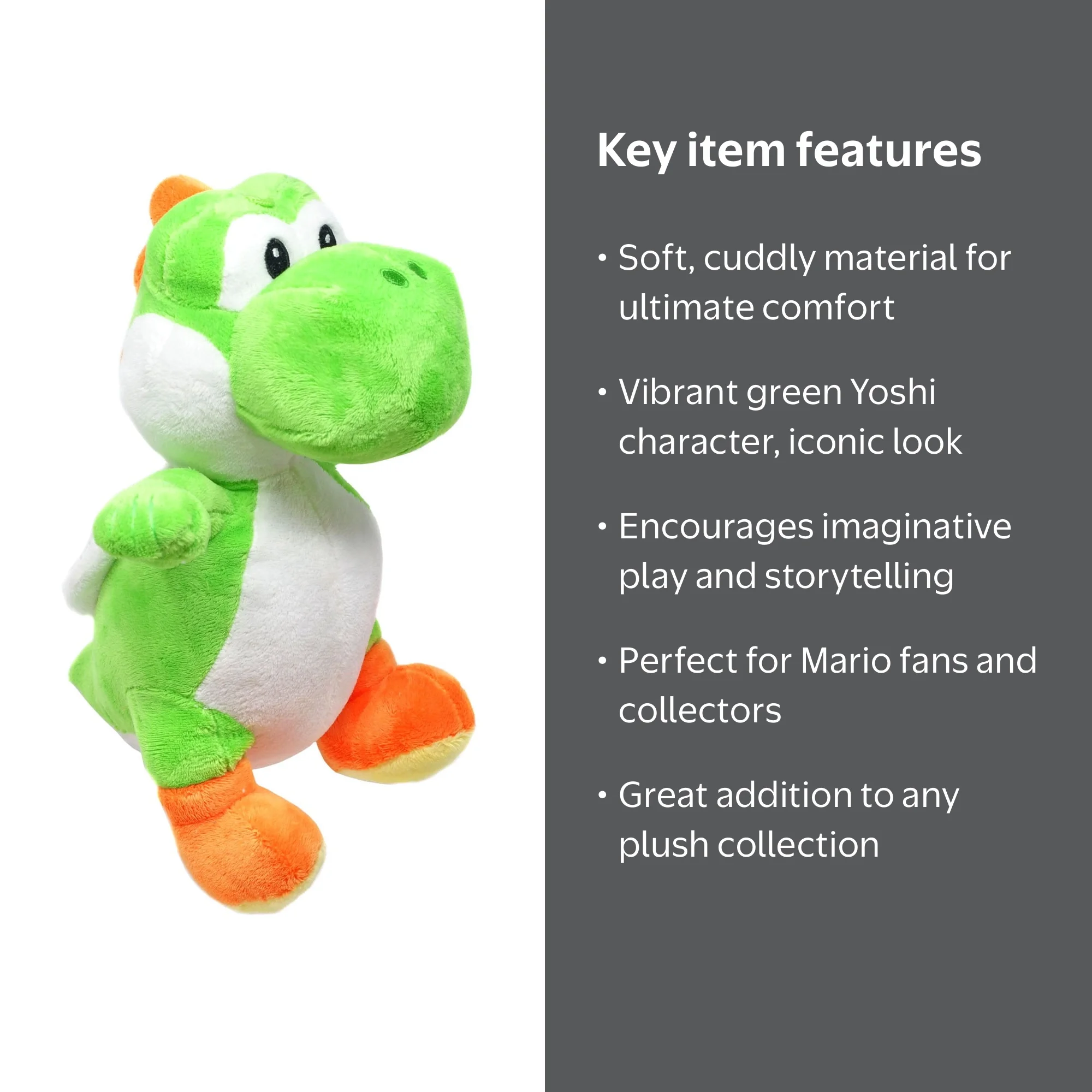 Good Stuff Super Mario Yoshi Plush Toy, Green, Soft and Cuddly