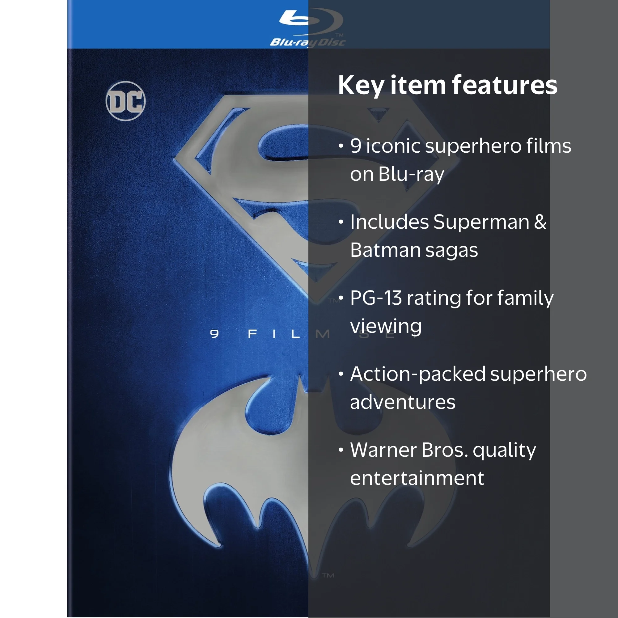 Batman & Superman 9-Film Set [Blu-ray] - Walmart.com