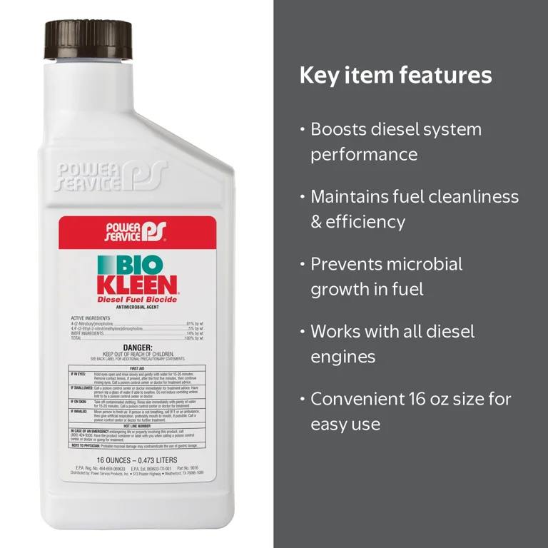 Power Service 016-09 Bio Kleen Diesel Fuel Additive, 16 oz Power Service 016-09 Bio Kleen Diesel Fuel Additive, 16 oz