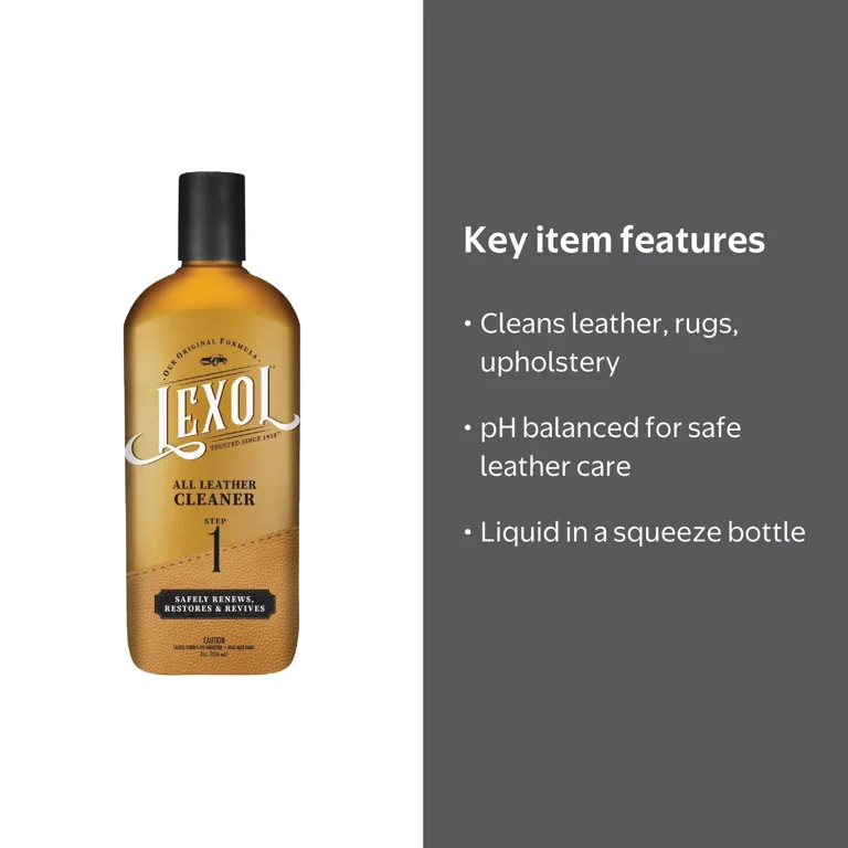 Lexol All Leather Deep Cleaner, 8 oz Interior Car Seat Conditioner