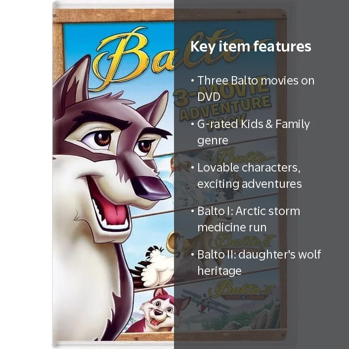 バルト DVD 3作品セット SDS, DVD Set, Balto 2 3 Movie Family Pack, 3-Movie Adventure