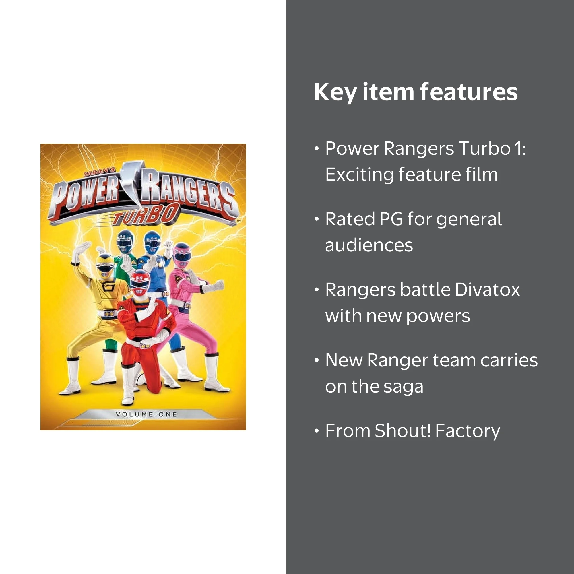 Universal Studios, Power Rangers Turbo 1 Movie PG, Action