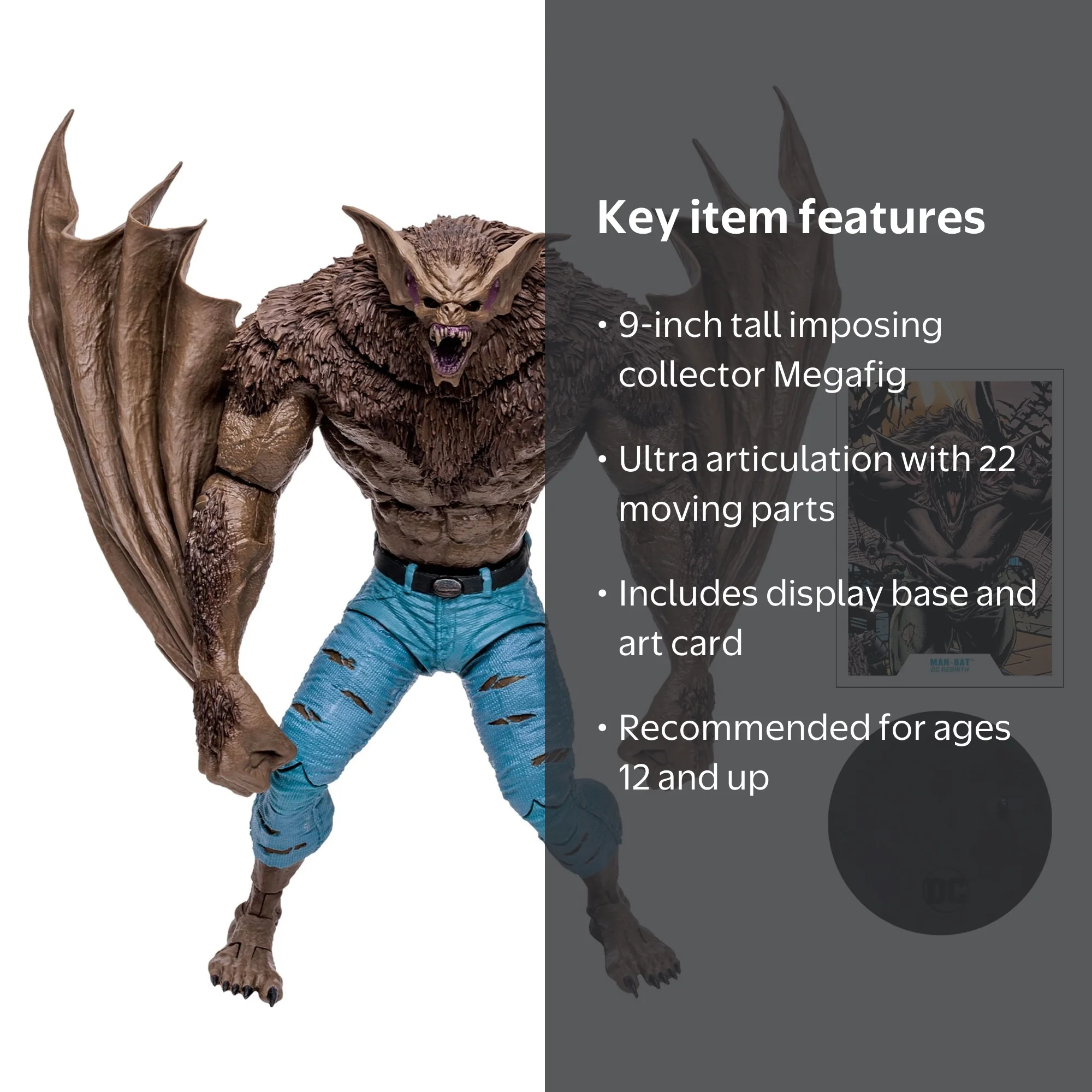DC MULTIVERSE マンバット フィギュア DC Multiverse Man-Bat Collector Megafig 9
