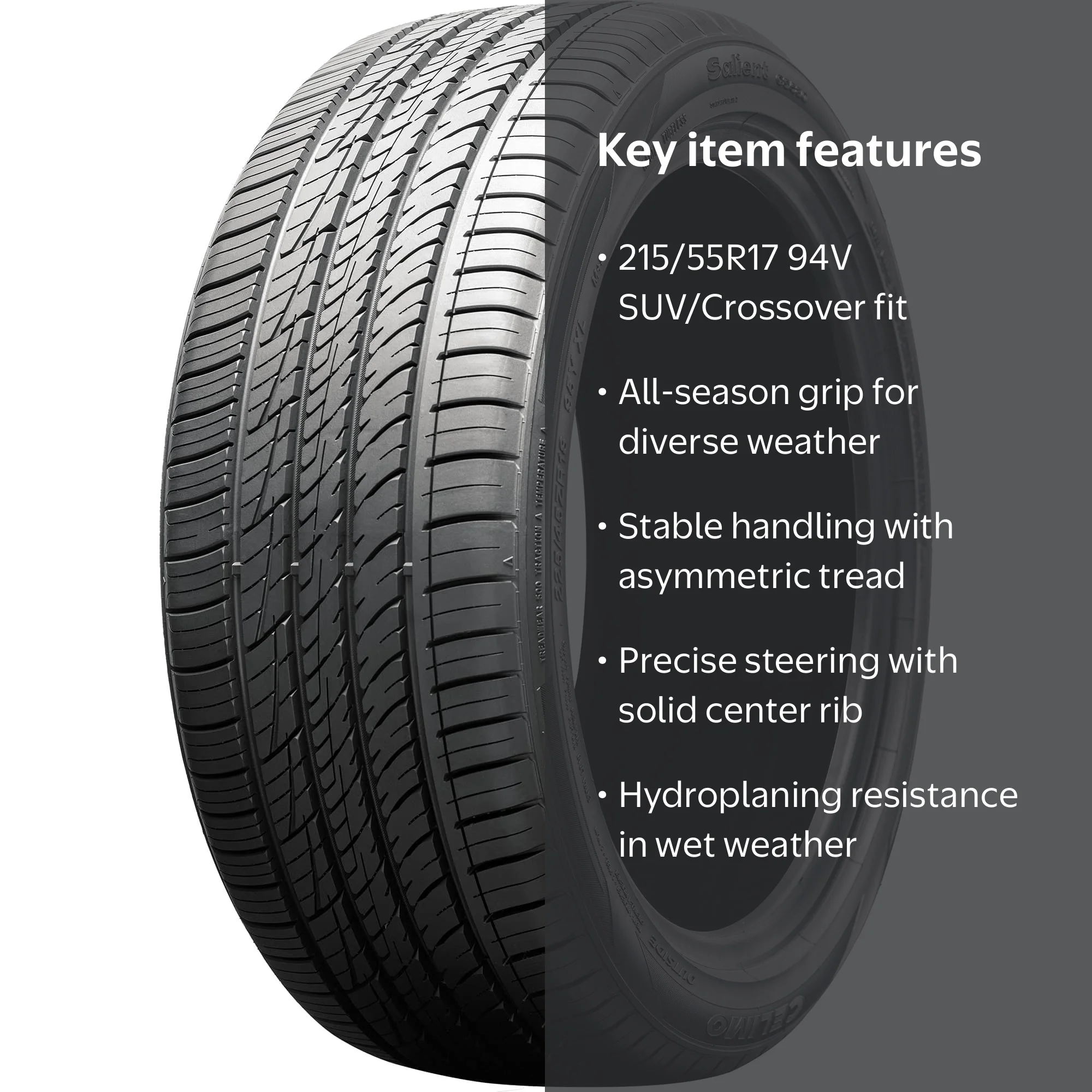 Celimo, Salient CS580 All Season 215/55R17 94V SUV Crossovers Tire