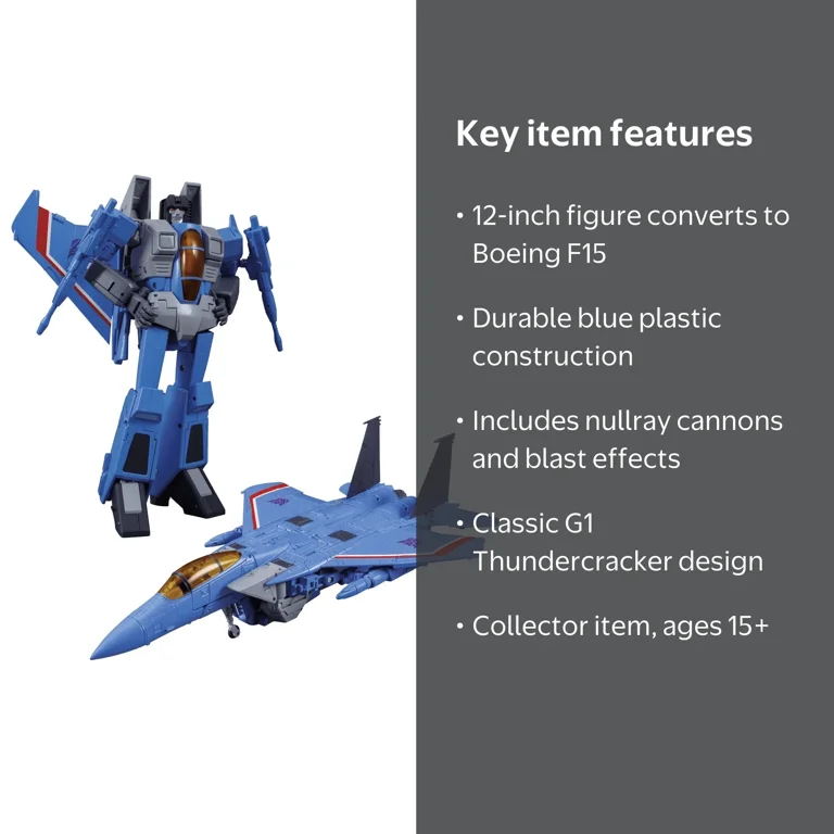 Transformers, Teen Thundercracker Action Figure, 12 inches, Blue