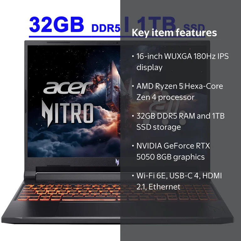 Acer Nitro V 16 AI Premium Gaming Laptop 16