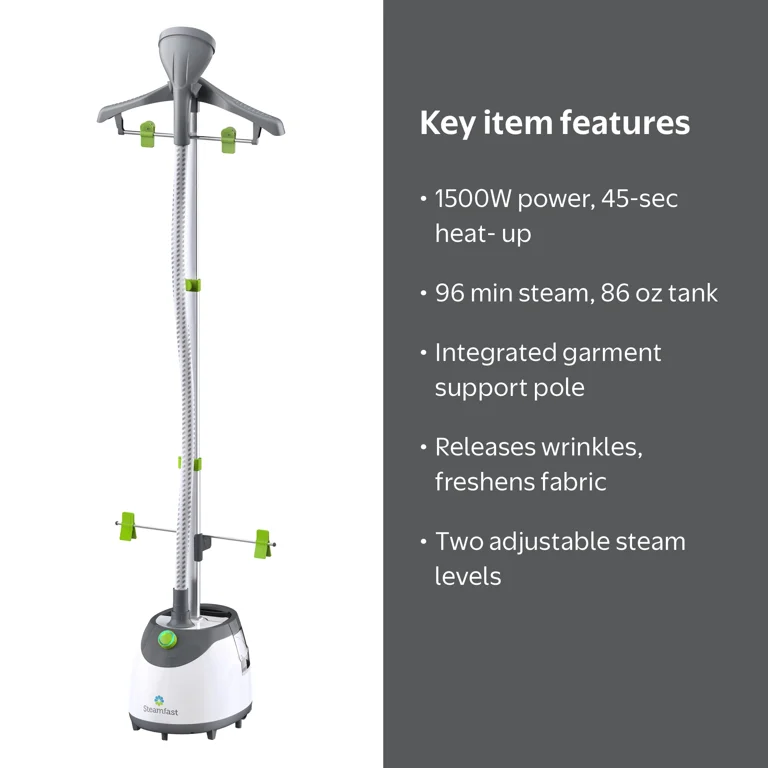Steamfast SF-567 Full-Size Upright Garment Steamer, 1500W