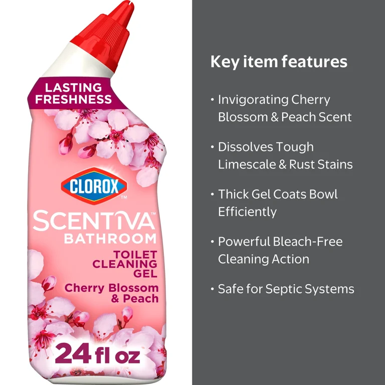 Clorox, Toilet Cleaner, 24 Fluid Ounce, Cherry Blossom and Peach