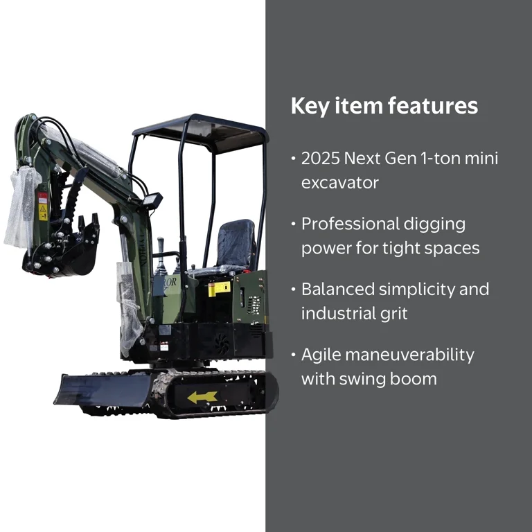 TYPHON TERROR X STORM Mini Excavator Machine – 1 Ton Trench Digger