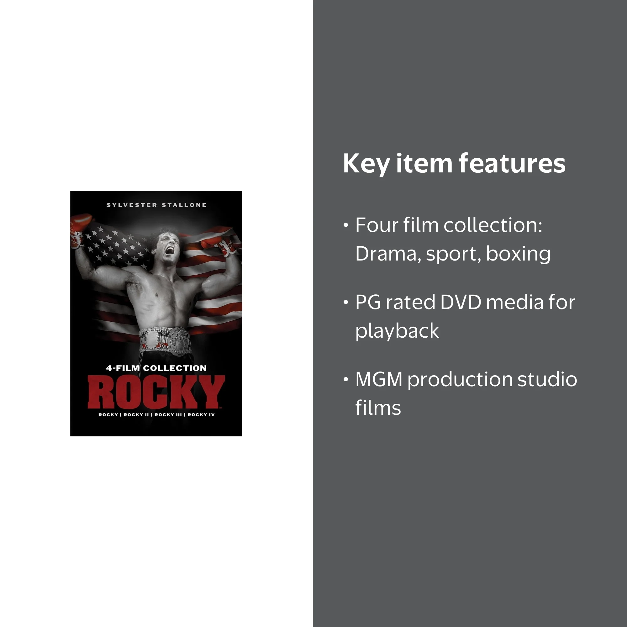 SDS Rocky 4 Film Collection DVD Drama Sport Boxing featuring Rocky