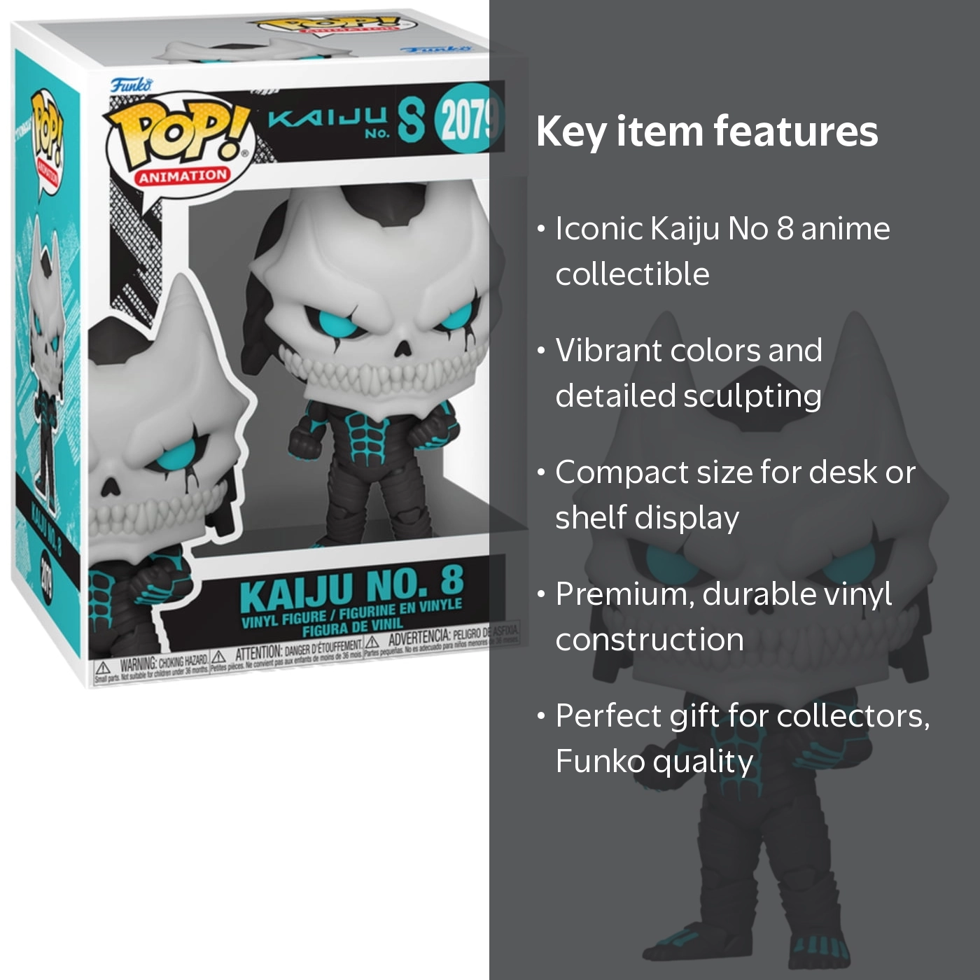 Funko, POP Animation, Kaiju No8- KNo8 w/CH Vinyl Figure - Walmart.com
