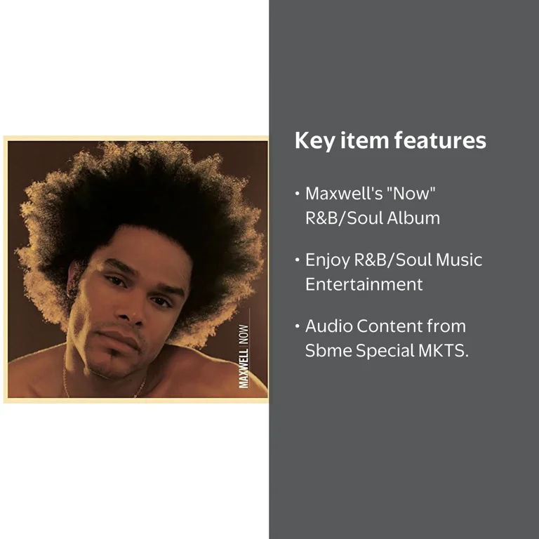 Maxwell - Now - Music & Performance - CD R&B / Soul - Walmart.com