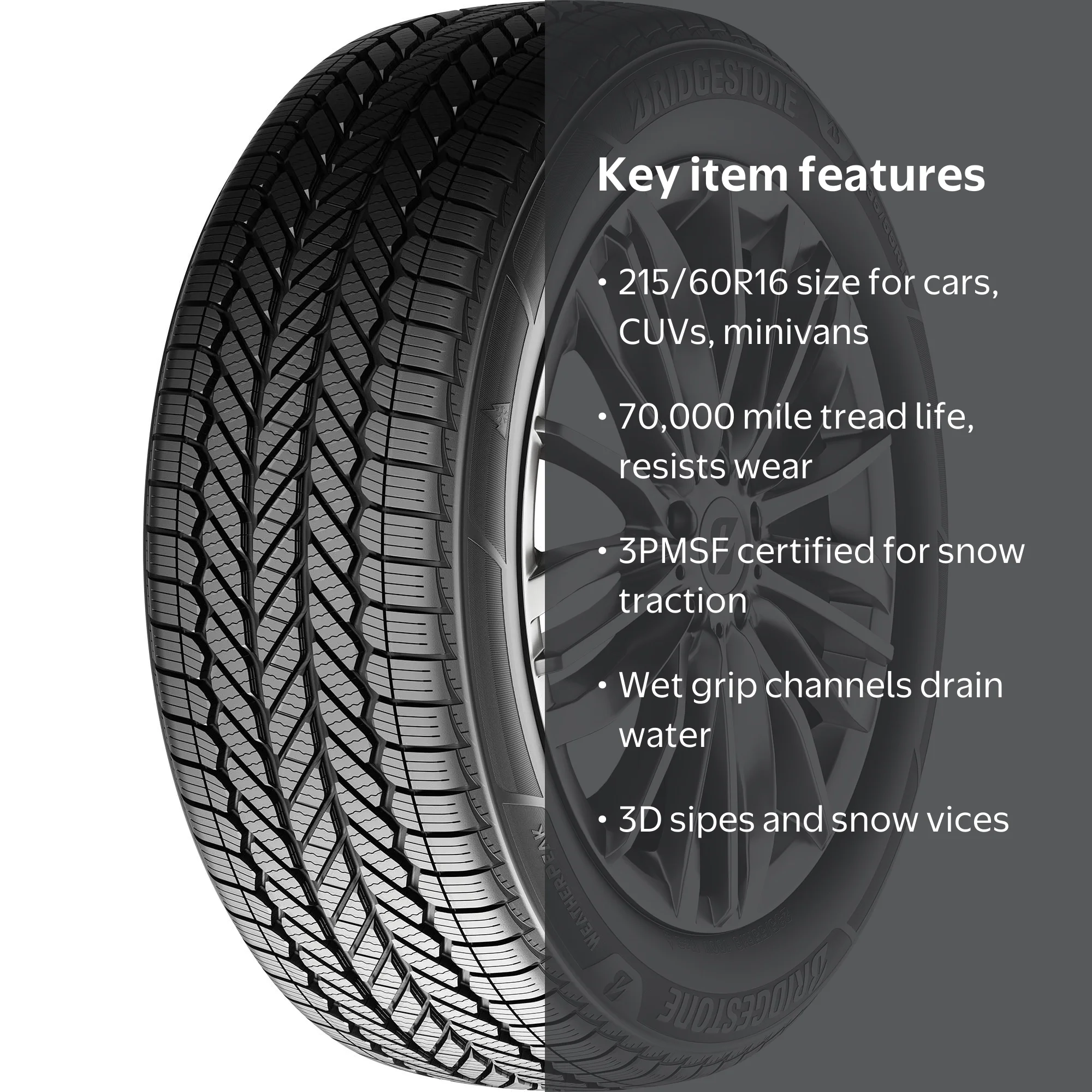 Bridgestone Weatherpeak All Weather 215/60R16 95V Passenger Tire